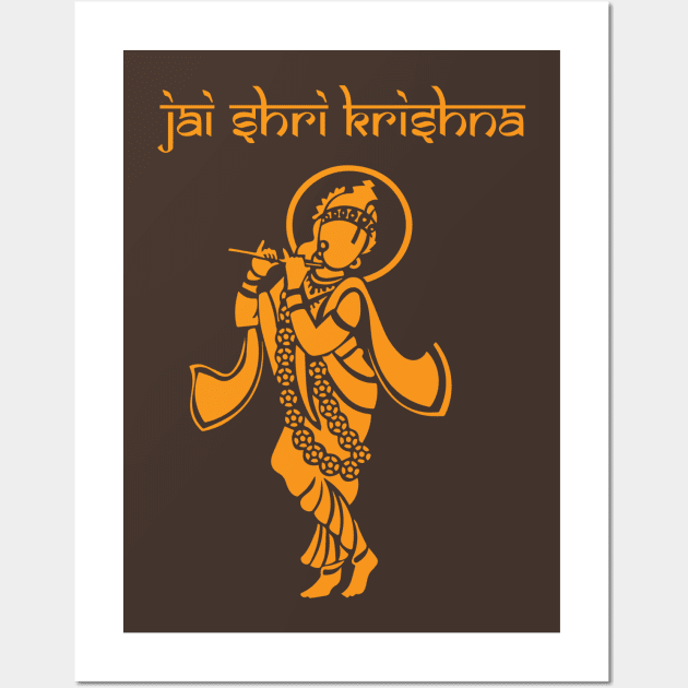 Jai Shri Krishna Wall Art by BhakTees&Things